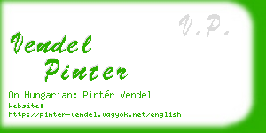 vendel pinter business card